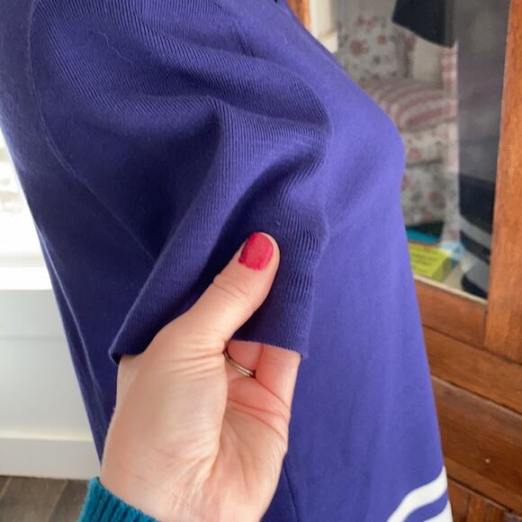 Banana Republic Blue & White Striped Pullover, Size M - Picture 5 of 8